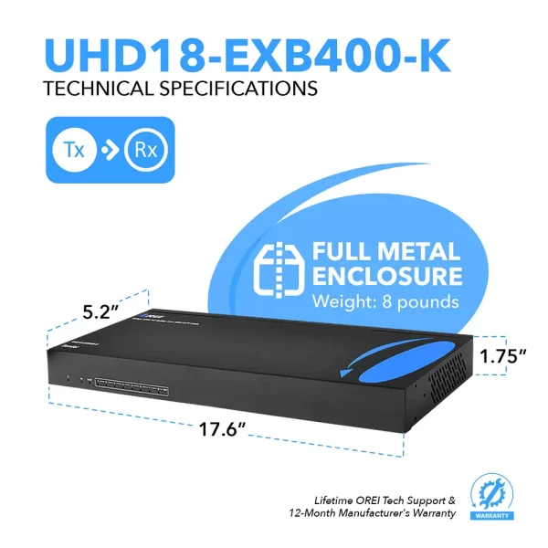 Orei K X Hdmi Extender Splitter Over Cat Up To Ft Low